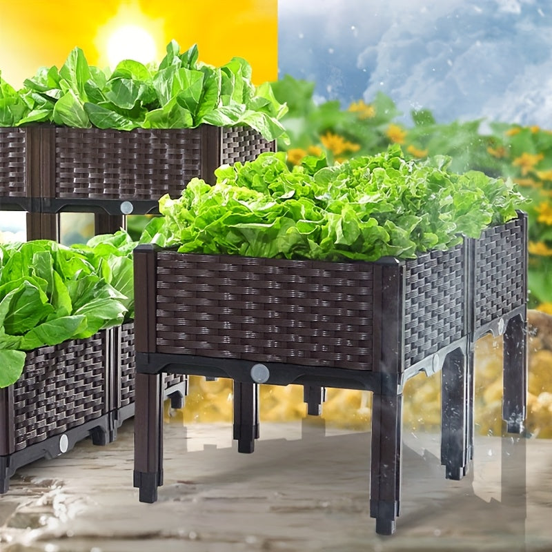 Raised Garden Bed Planter Box with Drainage