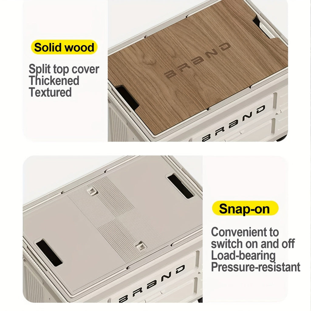Collapsible Storage Bin with Lid & Wheels