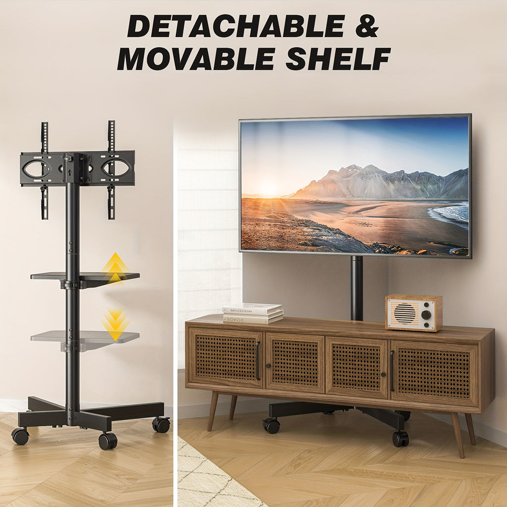 Rolling TV Cart Stand for 23–60" TVs