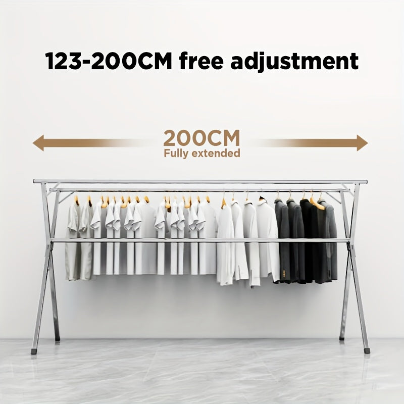 Extendable Folding Laundry Drying Rack
