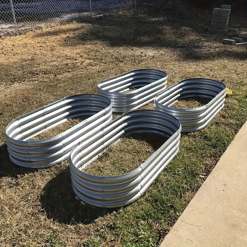 4x2x1FT Galvanized Raised Garden Bed