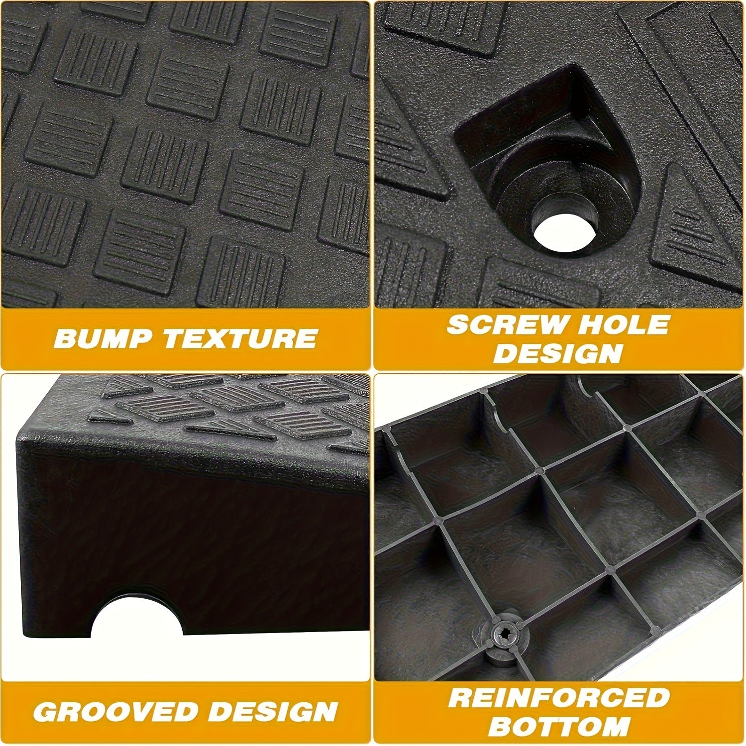 2-Pack Heavy-Duty Portable Curb Ramps