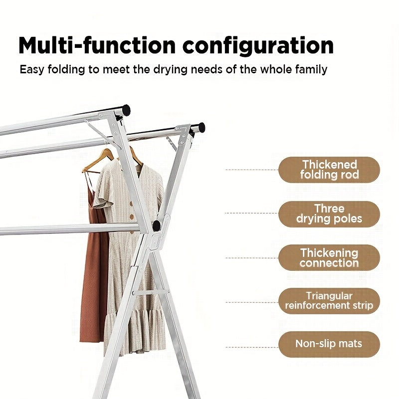 Extendable Folding Laundry Drying Rack