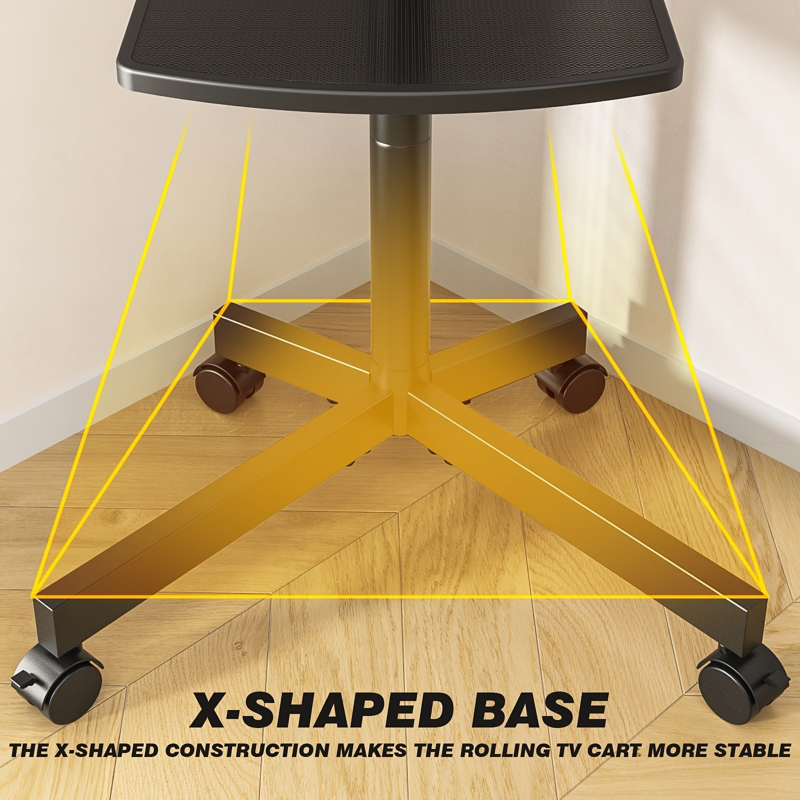 Rolling TV Cart Stand for 23–60" TVs