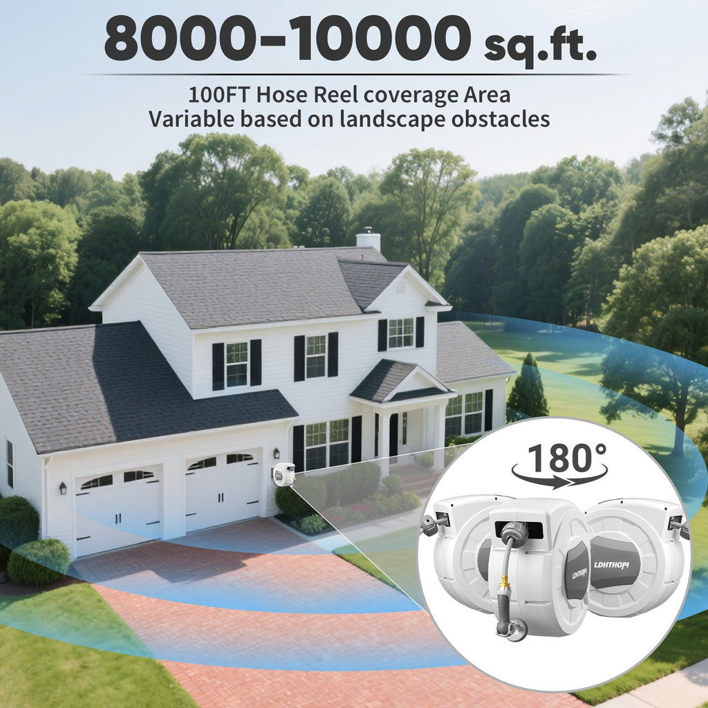 Retractable Wall-Mounted Garden Hose Reel