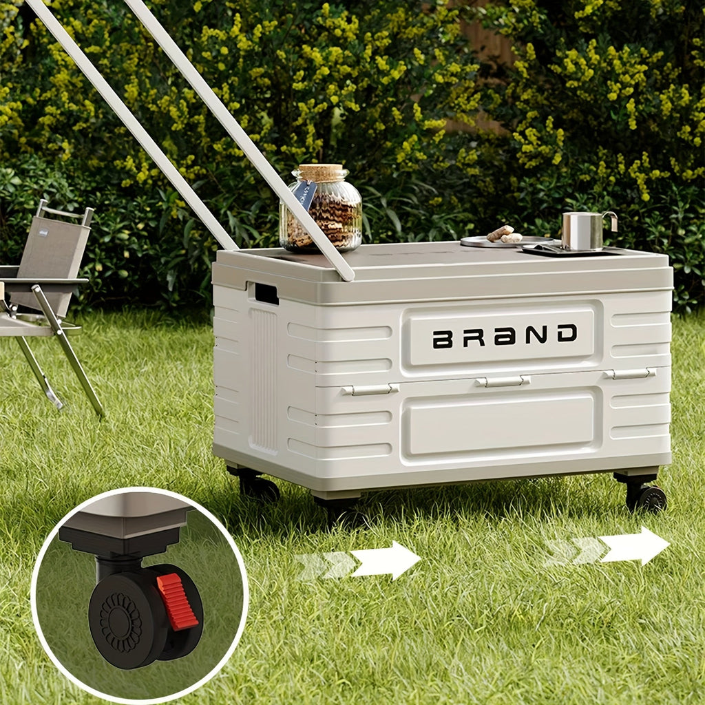Collapsible Storage Bin with Lid & Wheels