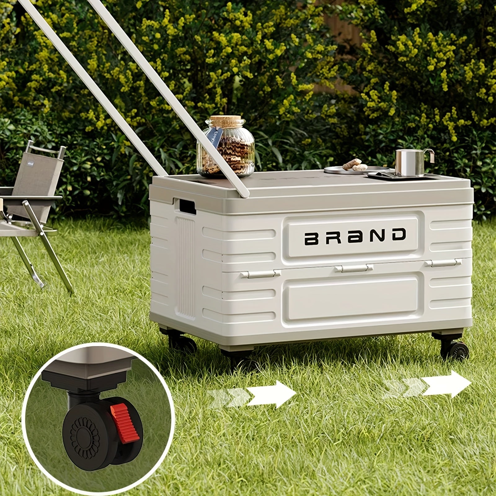 Collapsible Storage Bin with Lid & Wheels