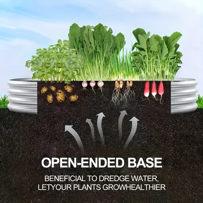 4x2x1FT Galvanized Raised Garden Bed