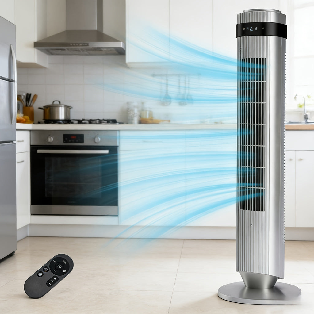 Bladeless Tower Fan with Remote & 12H Timer