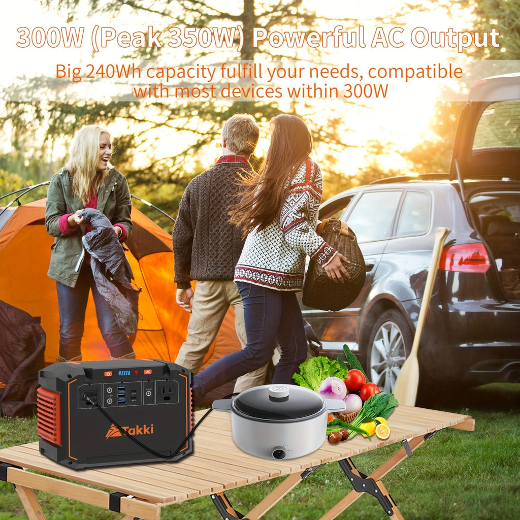 300W Portable Power Station with Solar Panel