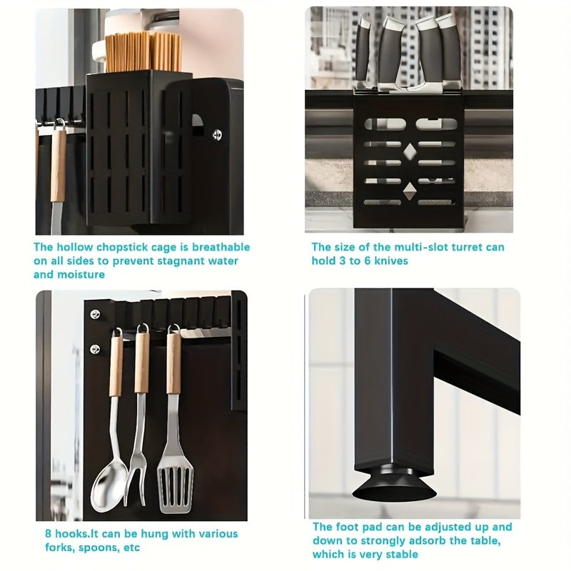 Over-the-Sink Dish Drying Rack with Cover