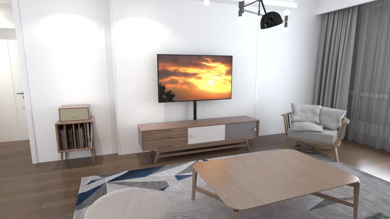 Rolling TV Cart Stand for 23–60" TVs