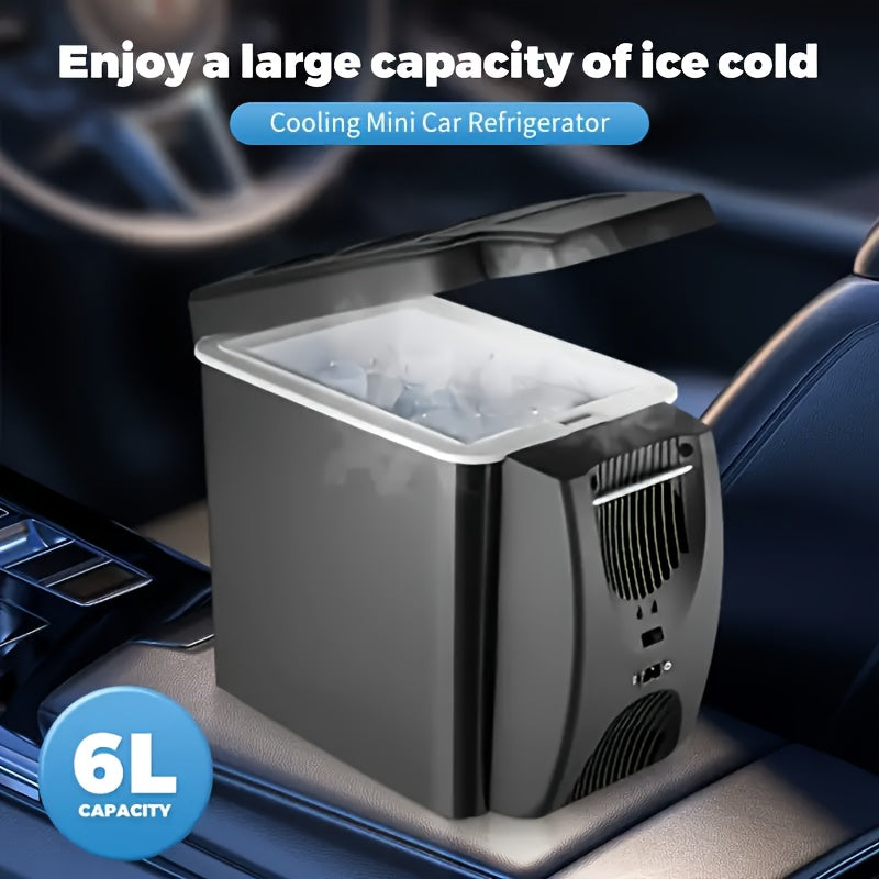 6L Portable Car Cooler & Warmer Mini Fridge