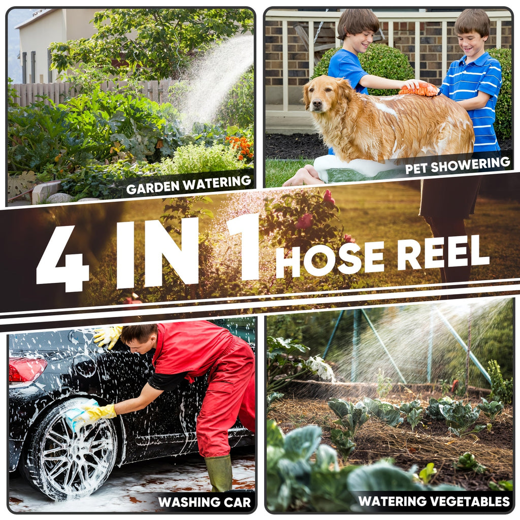 Retractable Wall-Mounted Garden Hose Reel