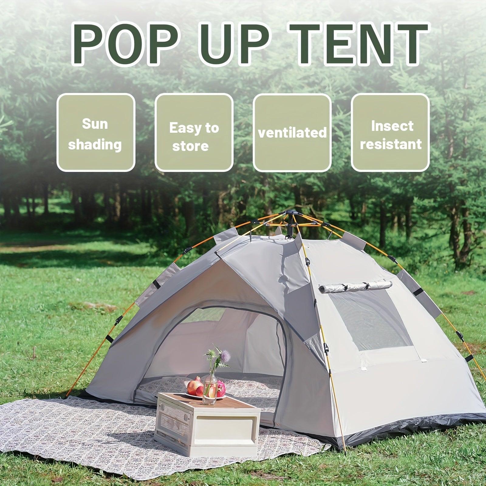 3–4 Person Pop-Up Camping Tent