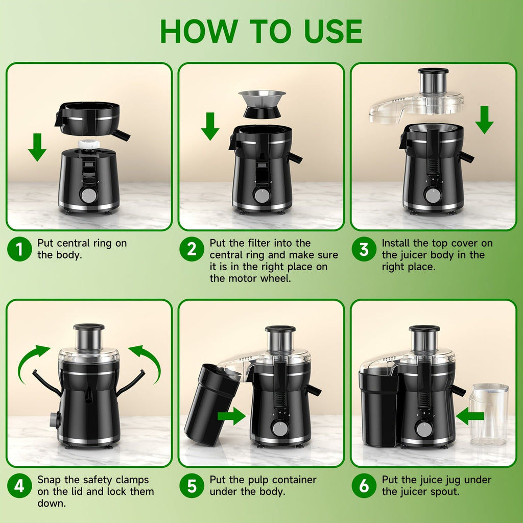 500W 3-Speed Centrifugal Juicer