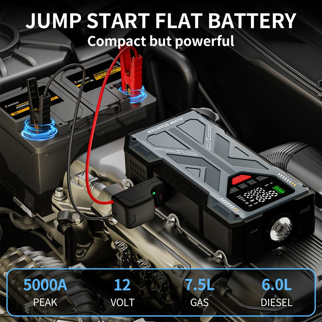 9-in-1 Jump Starter with Air Compressor