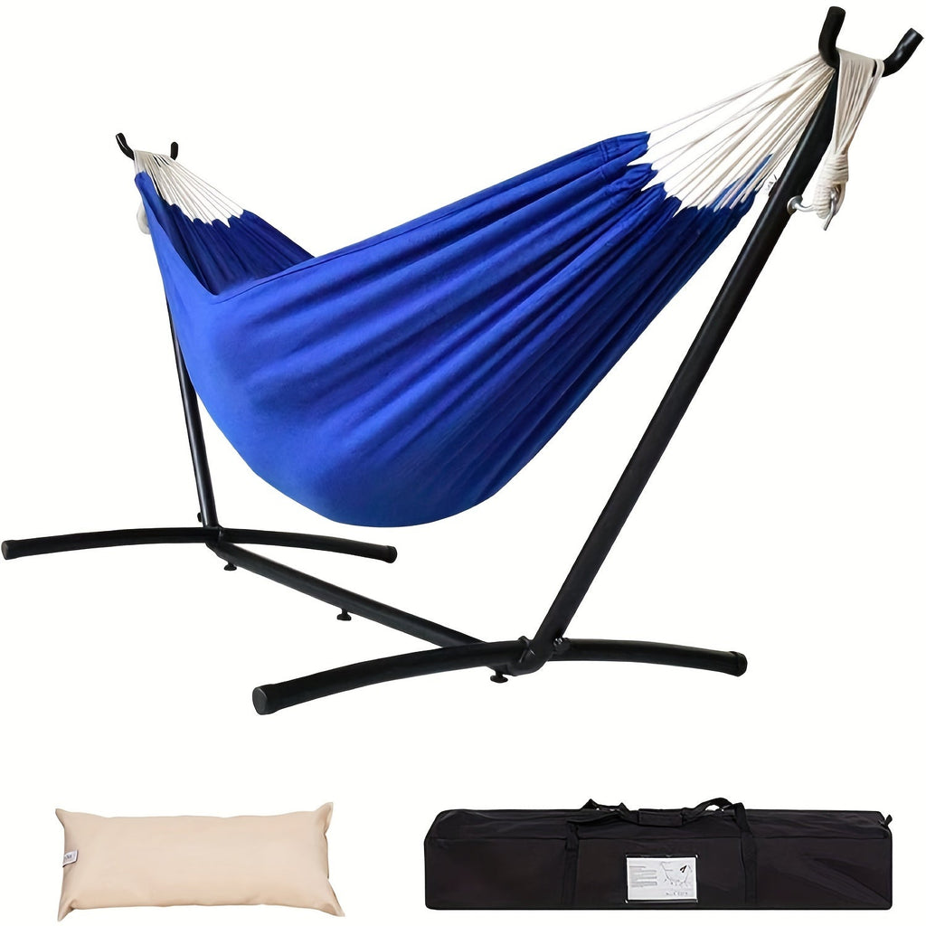 Heavy-Duty Double Hammock with Steel Stand