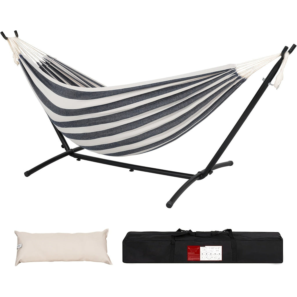 Heavy-Duty Double Hammock with Steel Stand