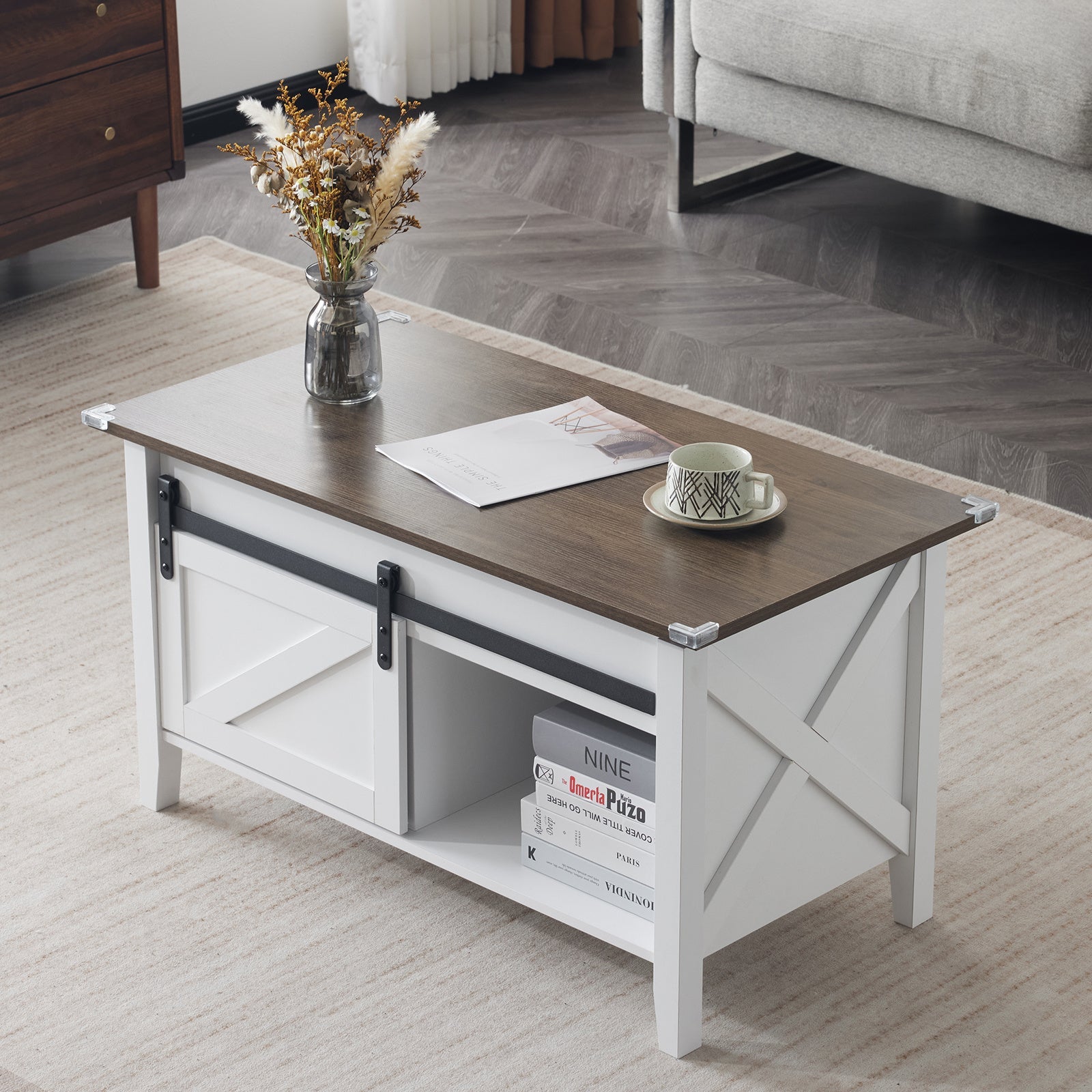 36" Farmhouse Lift-Top Coffee Table