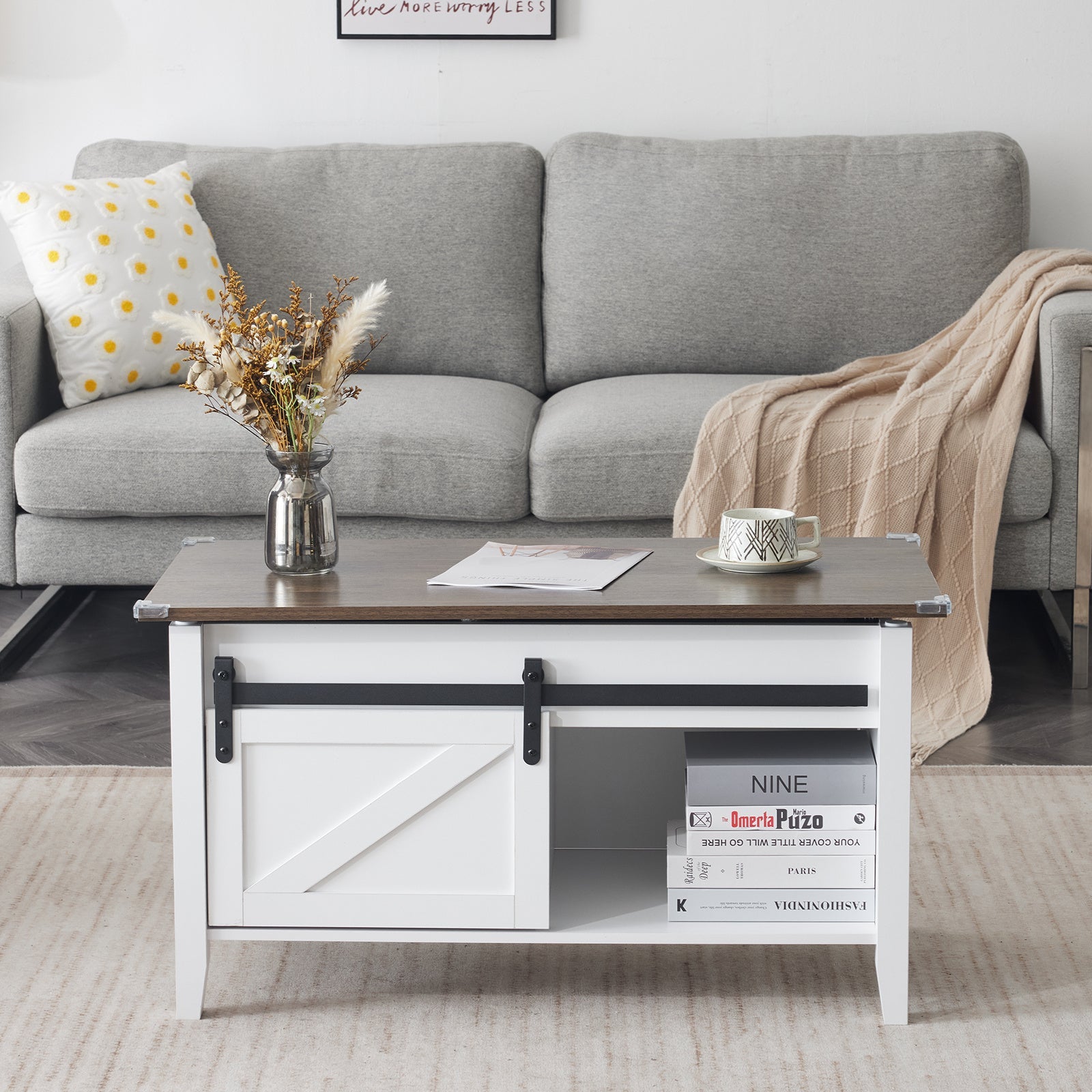 36" Farmhouse Lift-Top Coffee Table