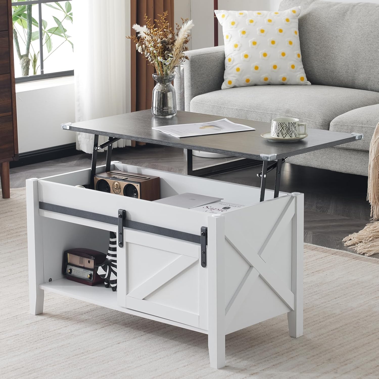 36" Farmhouse Lift-Top Coffee Table