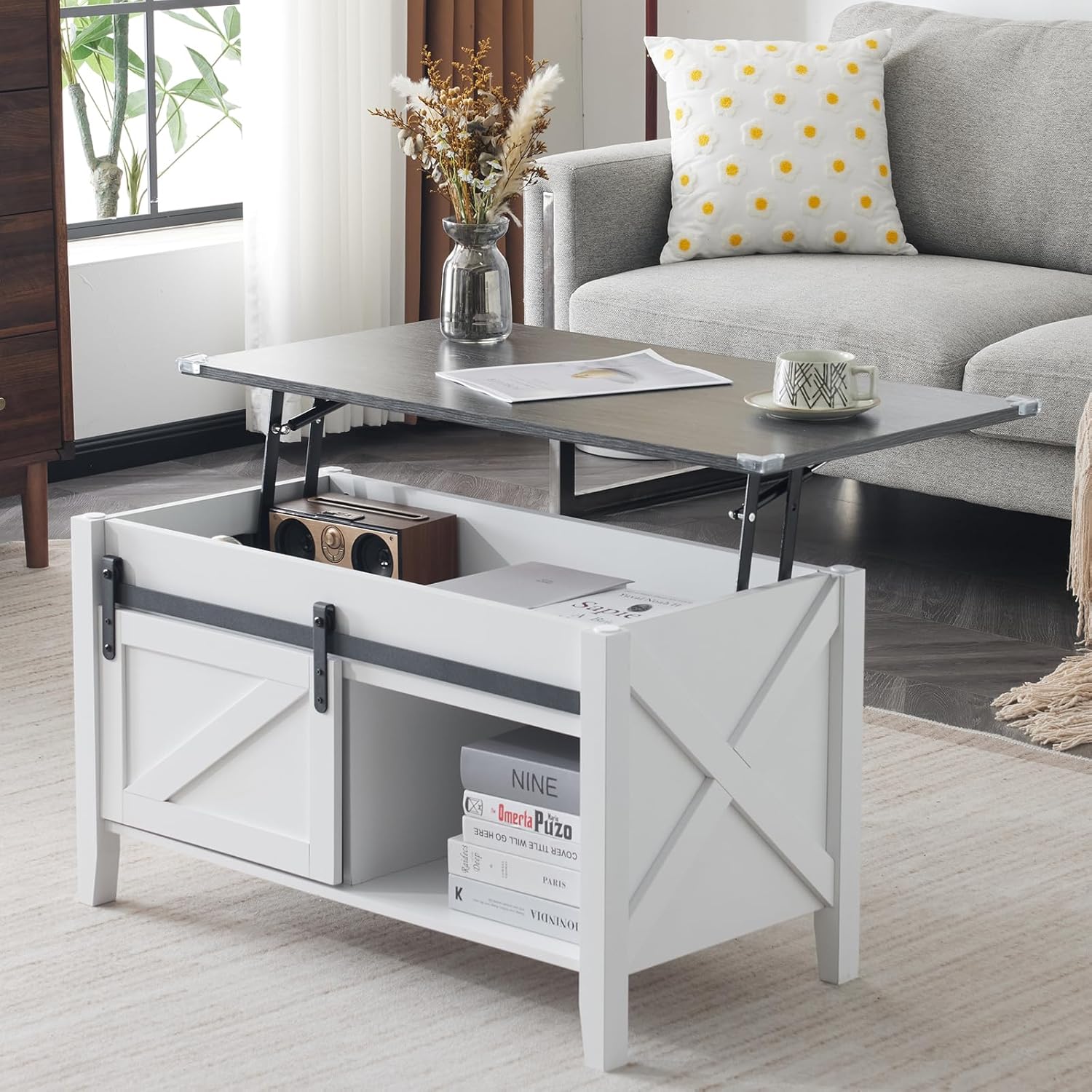 36" Farmhouse Lift-Top Coffee Table