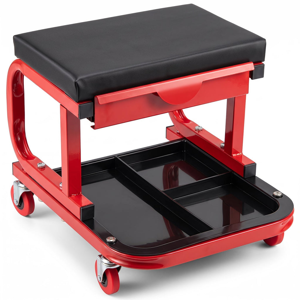 Mechanic Rolling Stool with Magnetic Drawer – product view 4