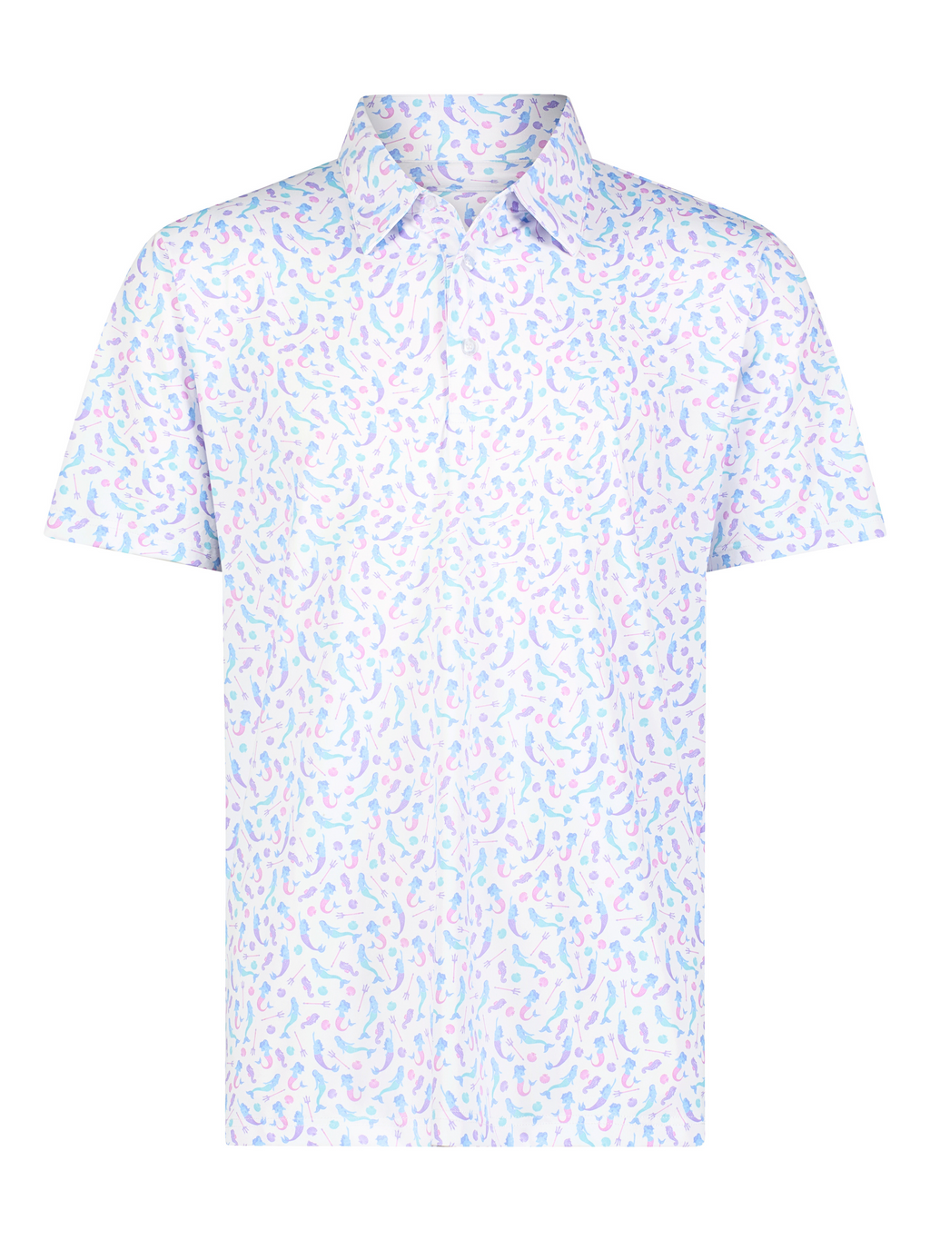 Mermaid Performance Golf Polo – White