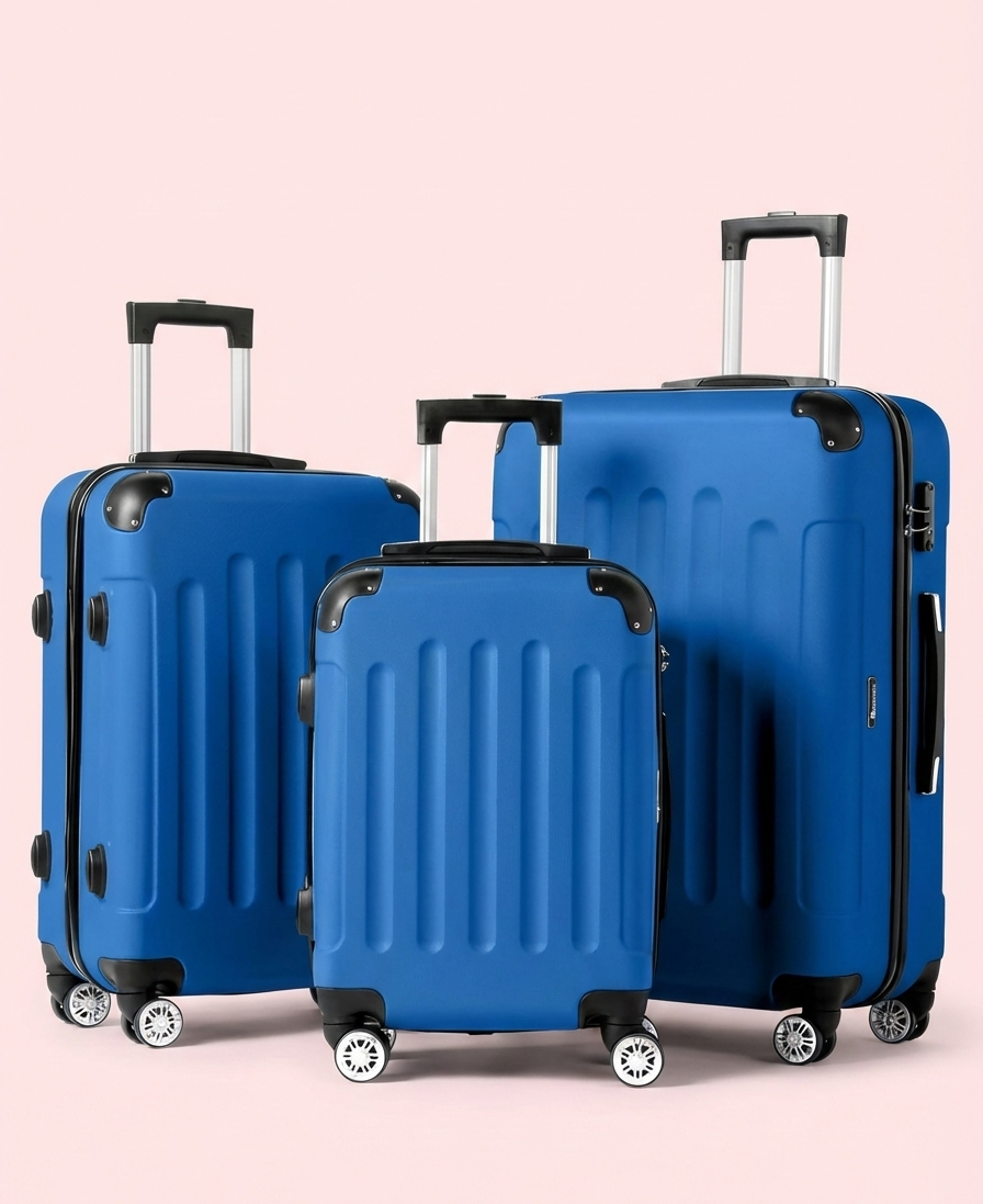 3-Piece Hard Shell Luggage Set with TSA Lock