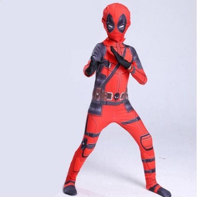 Kids & Adult Deadpool Costume Jumpsuit