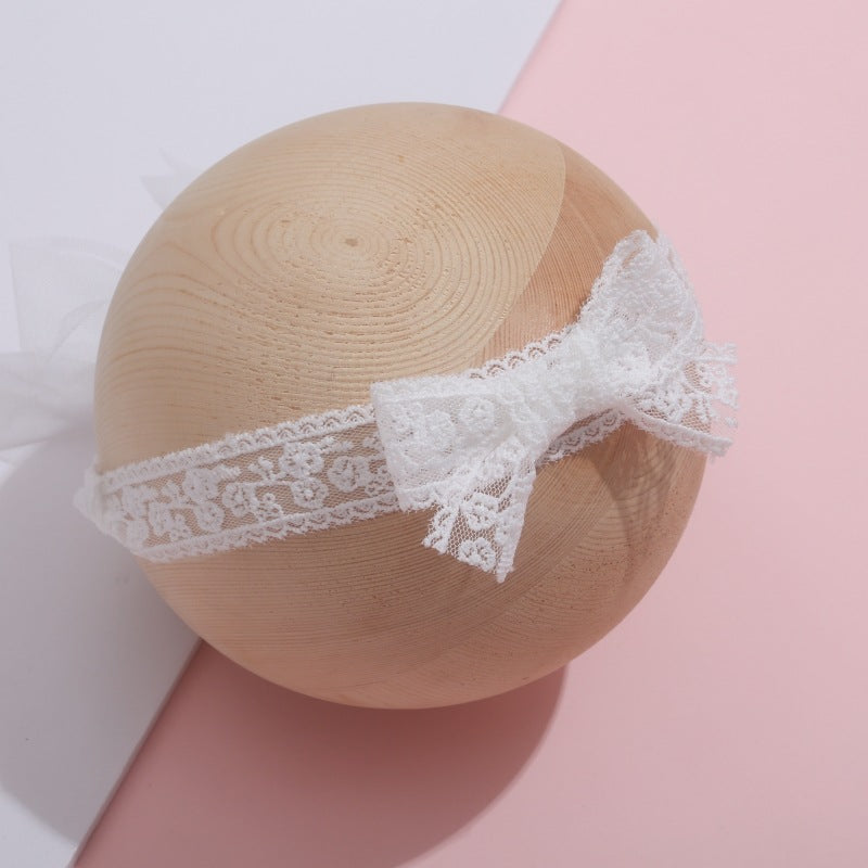 Lace & Bow Baby Headband