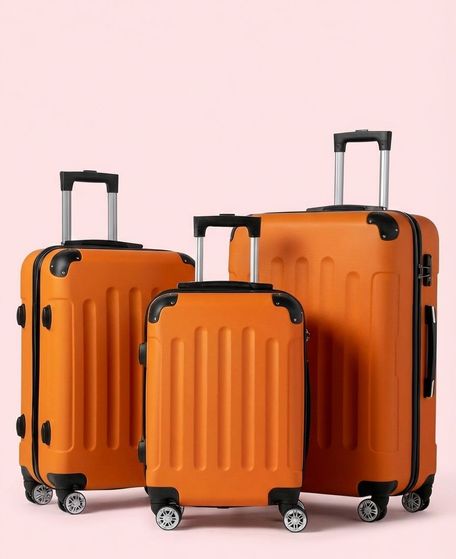 3-Piece Hard Shell Luggage Set with TSA Lock