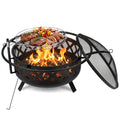 36-Inch Fire Pit Table with Rotating Grill Grate