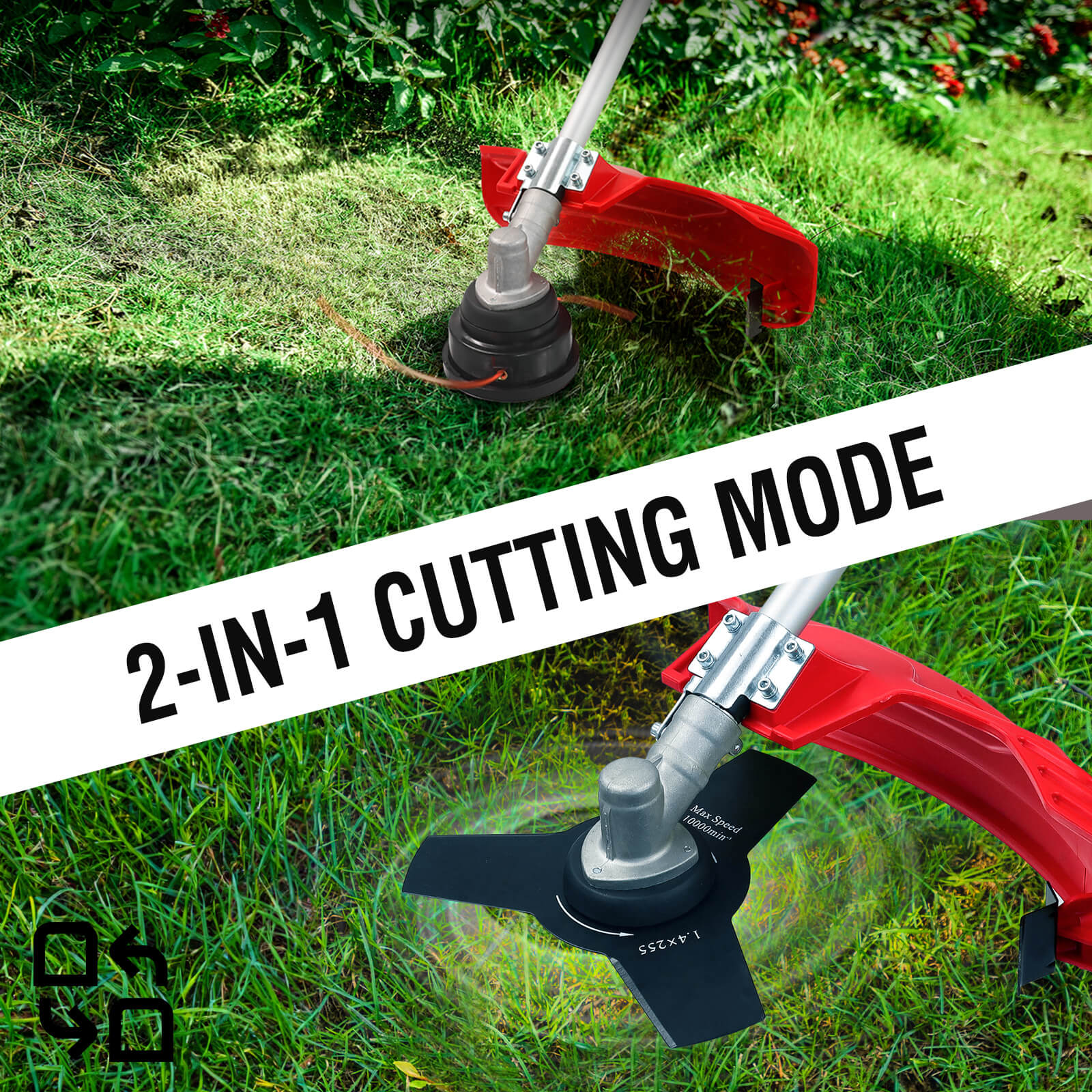 22" 170cc 3-in-1 Self-Propelled Lawn Mower & 16" 25cc String Trimmer Bundle V8622S+PS4532