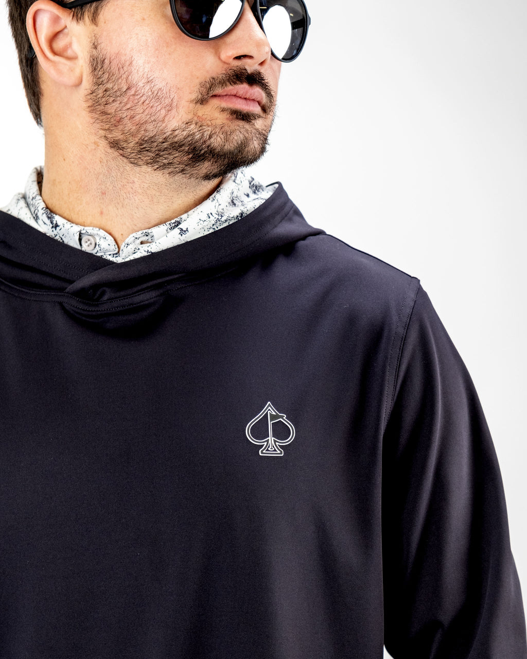 Performance Golf Hoodie – White Noise
