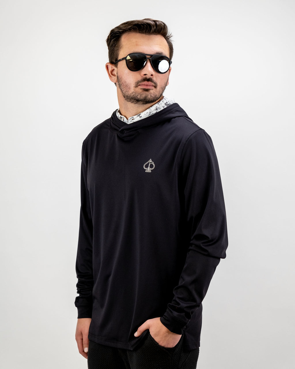 Performance Golf Hoodie – White Noise