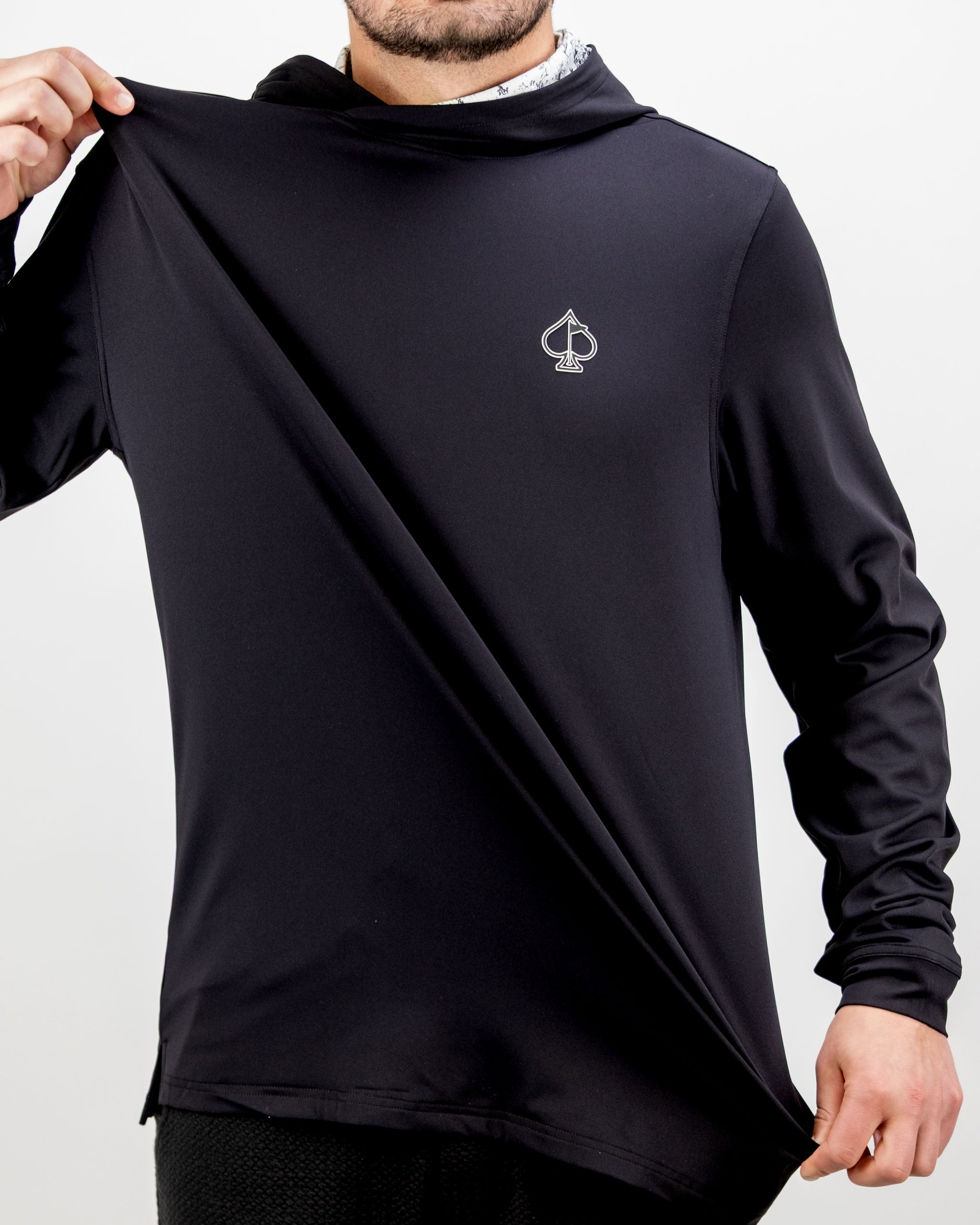 Performance Golf Hoodie – White Noise