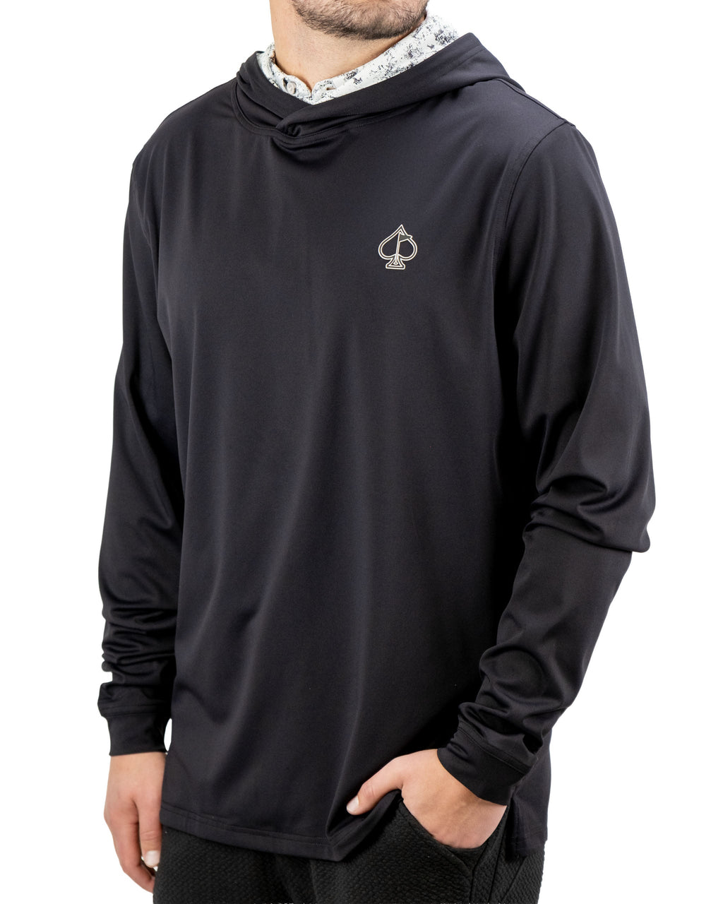 Performance Golf Hoodie – White Noise