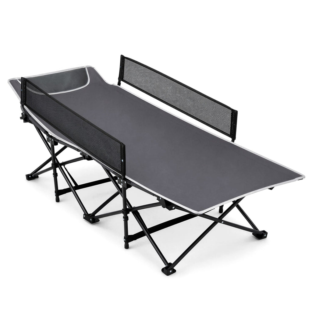 Portable Folding Camping Cot with Guardrail