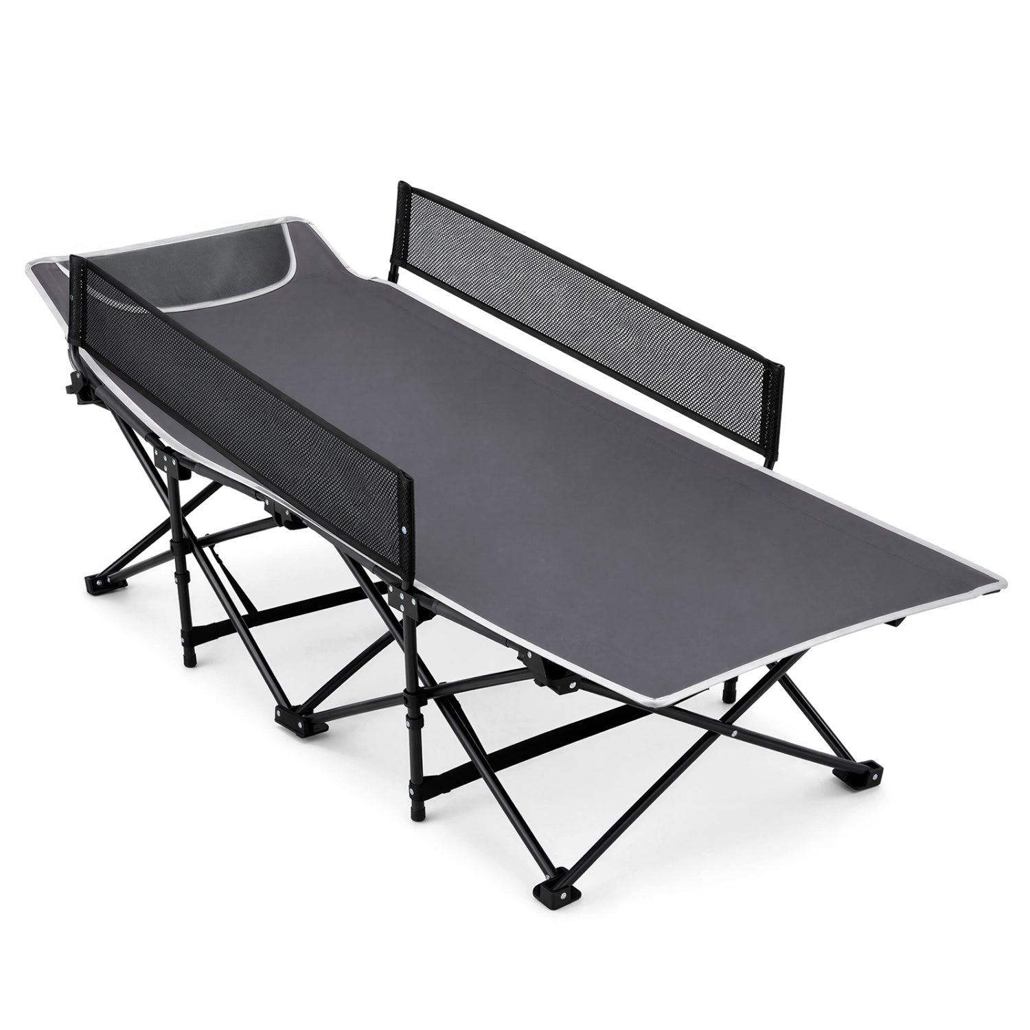 Portable Folding Camping Cot with Guardrail
