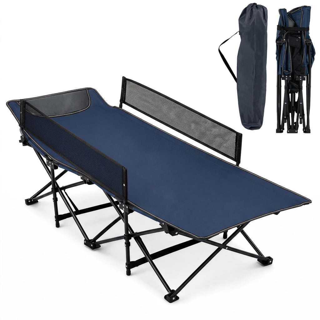 Portable Folding Camping Cot with Guardrail