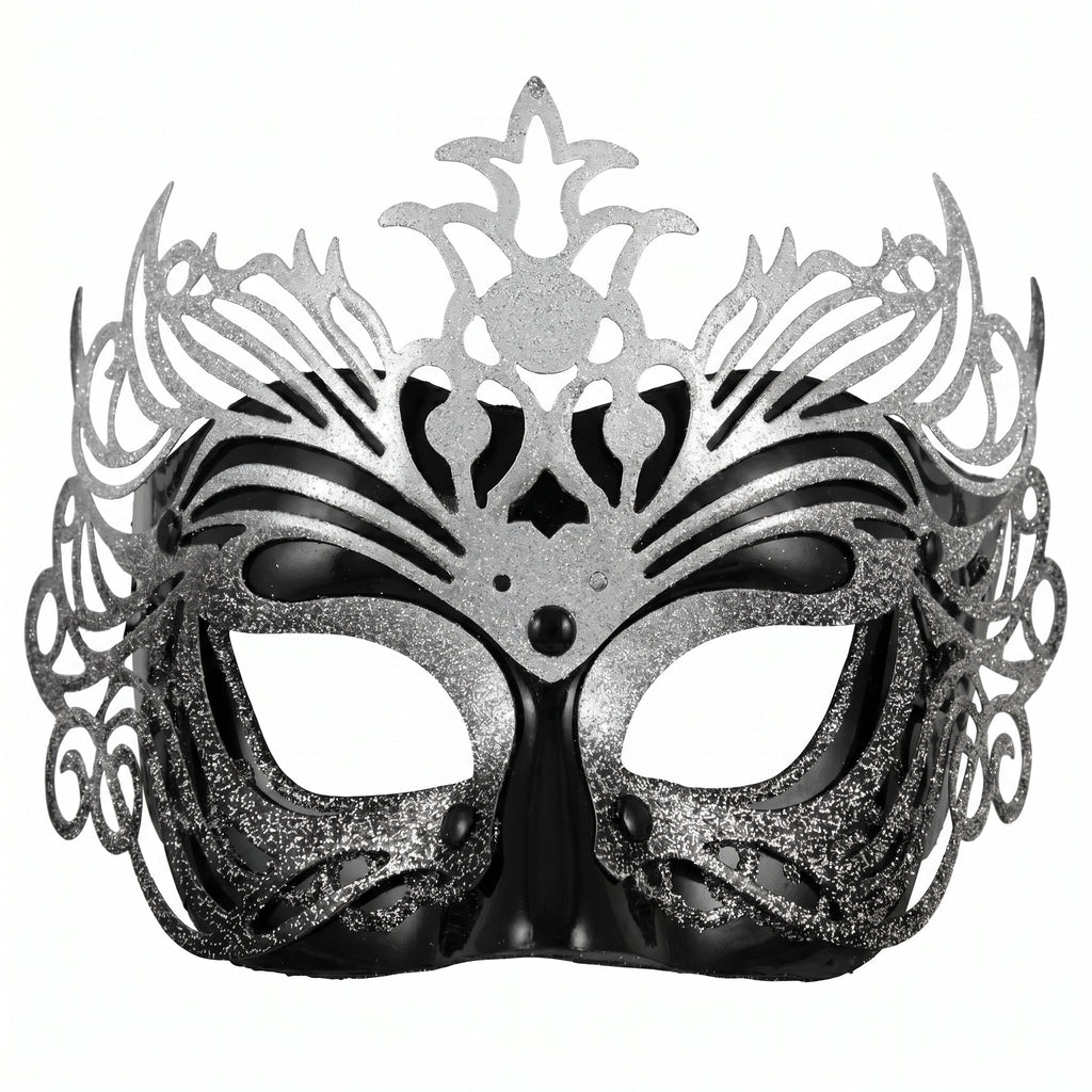 Black & Silver Masquerade Mask – product view 1