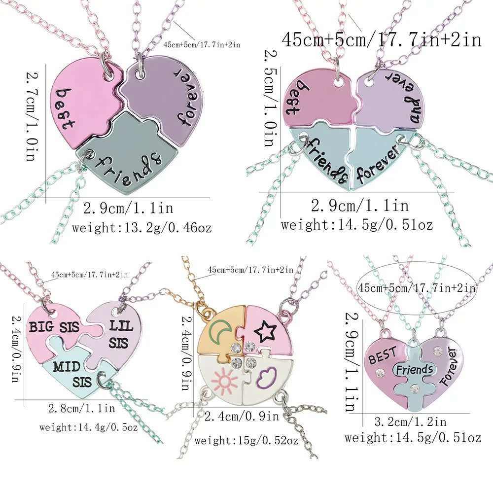 Heart Best Friend Necklace Set