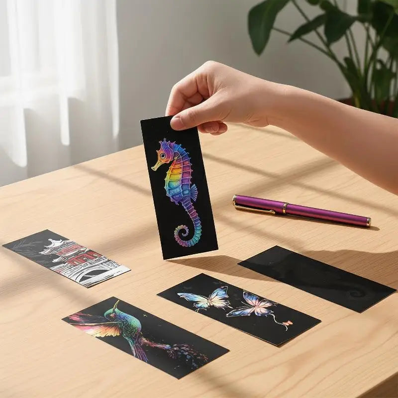 Kids Scratch Art Bookmark Set – 12 Pieces