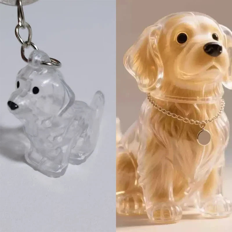 Clear Pet Hair Memorial Keepsake Capsule