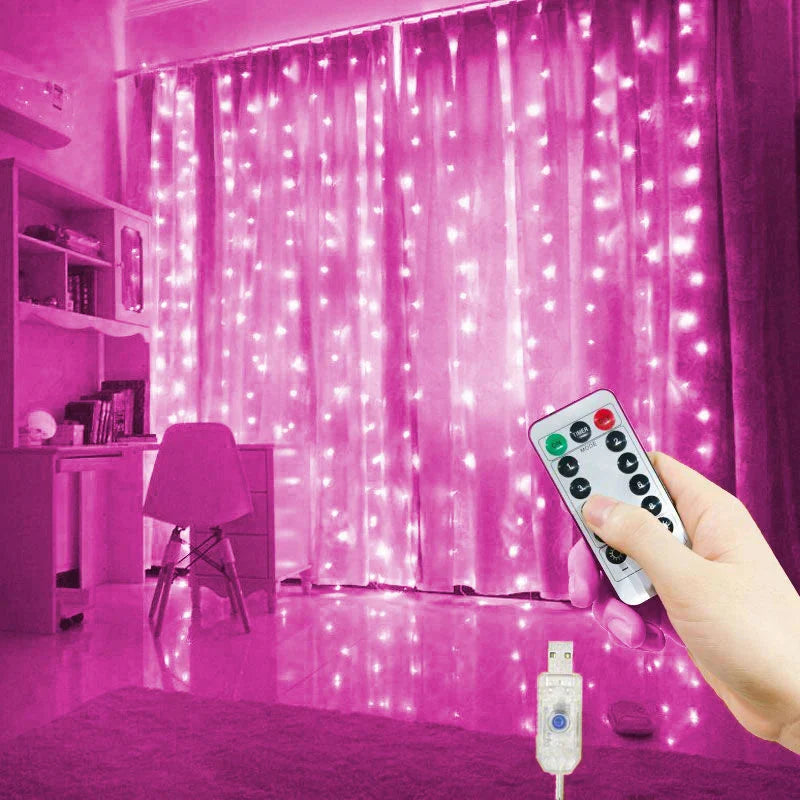 USB LED Curtain Fairy Lights with Remote