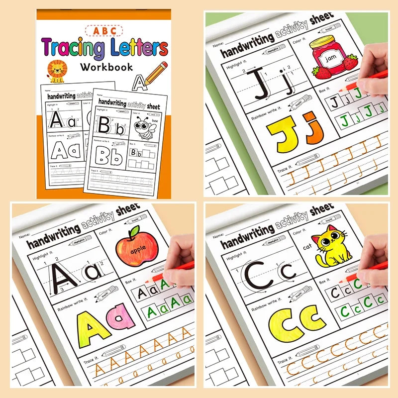 Kids Handwriting Activity Copybook – Tracing Letters