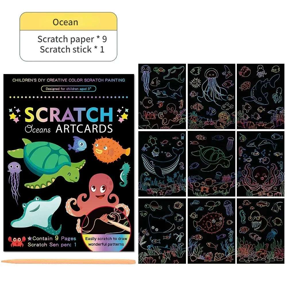 Rainbow Scratch Art Kit for Kids