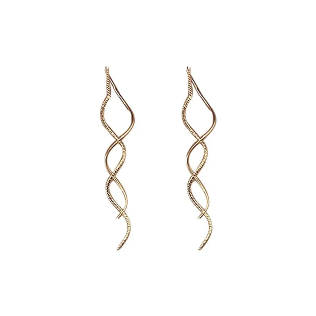 Wave Fringe Tassel Drop Earrings